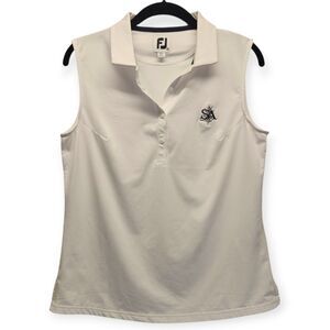 FootJoy Womens White Sleeveless Golf/Pickleball/Tennis Shirt Stretch Size M